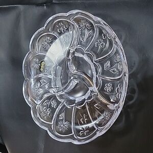 Crystal Glen Studio 3 section relish plate